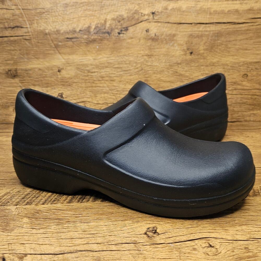 Crocs Neria Pro II LR Black slip on rubber Work Clog Women's 10